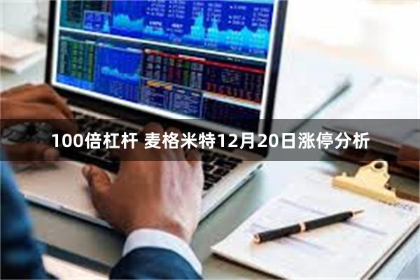 100倍杠杆 麦格米特12月20日涨停分析