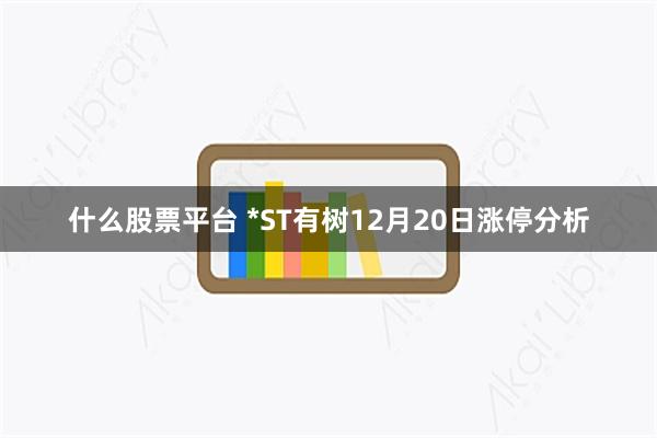 什么股票平台 *ST有树12月20日涨停分析